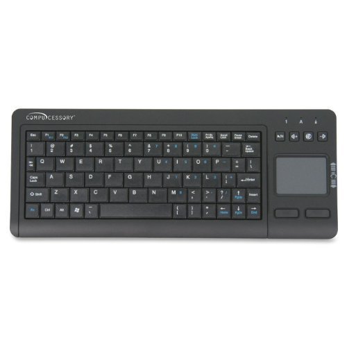 Compucessory CCS50914 2.4G Touchpad Wireless Keyboard, 4-3/8" x 11" x 7/8", Black by Compucessory