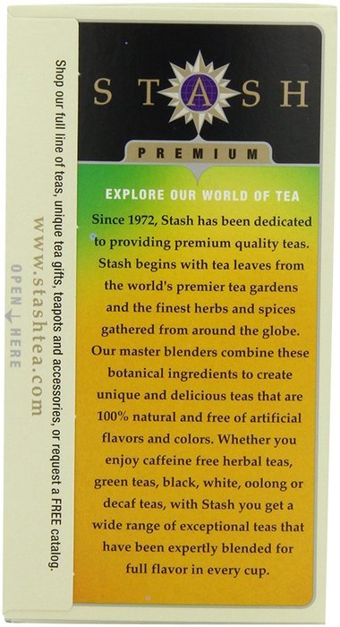 Stash Tea Chai Spice Black Tea, 20 Count Tea Bags in Foil (Pack of 6) N13