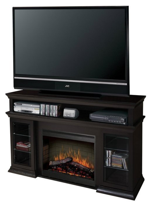 Dimplex Symphony Media Bennett TV Stand with Electric Fireplace in Espresso N2