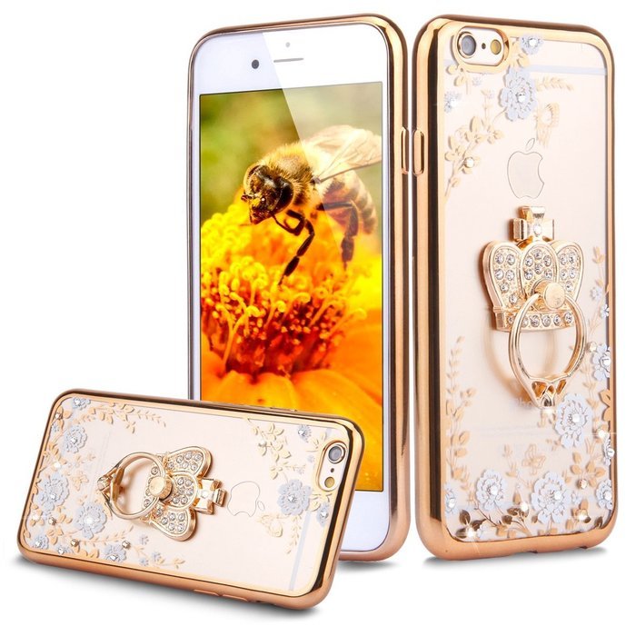 iPhone 6S Case,iPhone 6 Case, PHEZEN iPhone 6S TPU Case Luxury Bling Diamond Crystal Clear Soft TPU Silicone Back... N14