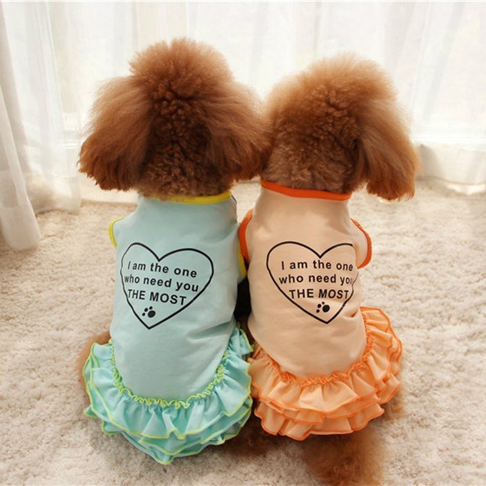Spritech(TM) Pet Dog Puppy Lovely Cotton Clothes Vest Shirt Small Dog Blue S