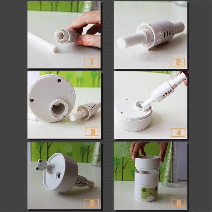 Mini Ultrasonic Car USB Desk Air Mug Humidifier (frog)