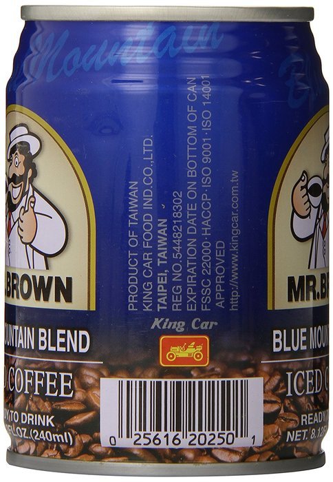 Mr. Brown Iced Coffee, Blue Mountain, 8.12 Ounce (Pack of 24) N2