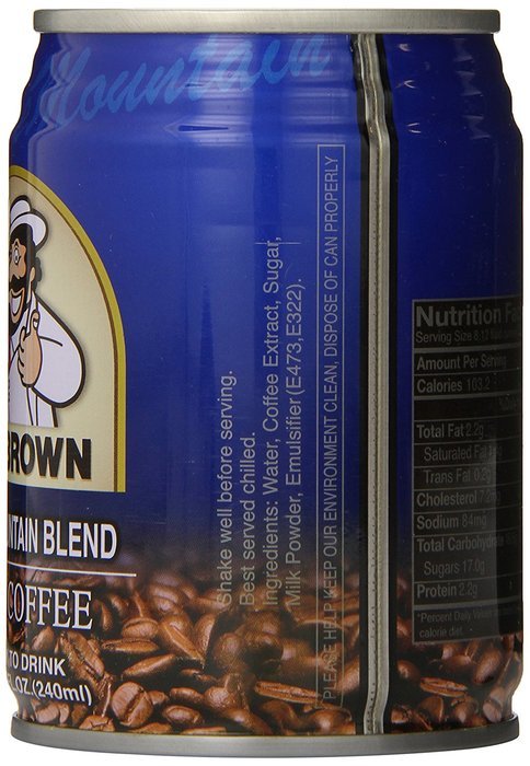 Mr. Brown Iced Coffee, Blue Mountain, 8.12 Ounce (Pack of 24) N3