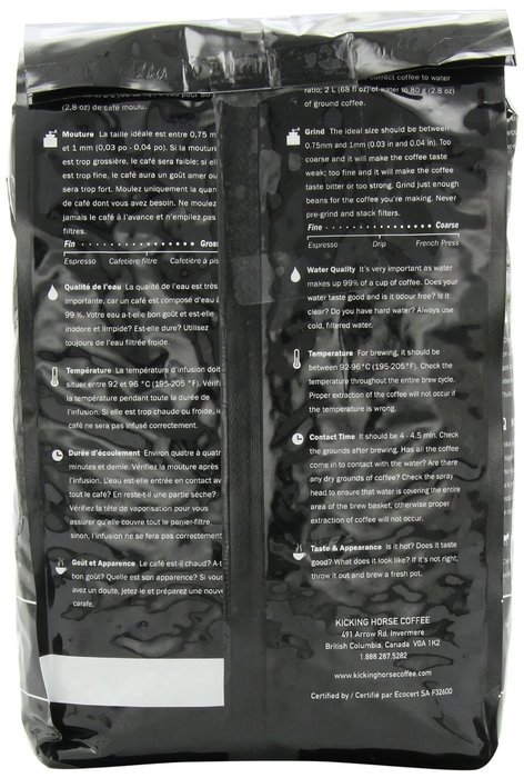 Kicking Horse Coffee, Whole Bean, Kick Ass, 2.2 Pound N3