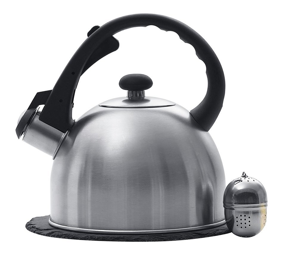 Creative Home 72233 3-Piece 7.5-Inch Stainless Steel Tea Kettle, 1.5-Quart N3