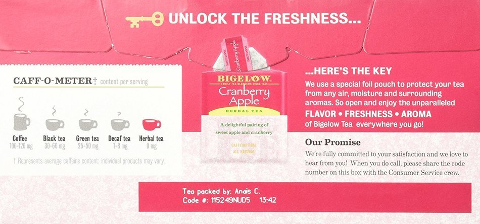 Bigelow Cranberry Apple Tea (Box of 28)