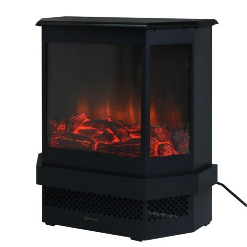 23-Inch Free Standing Style 1500W Tempered Glass Adjustable Heater Fire Electric Fireplace N2