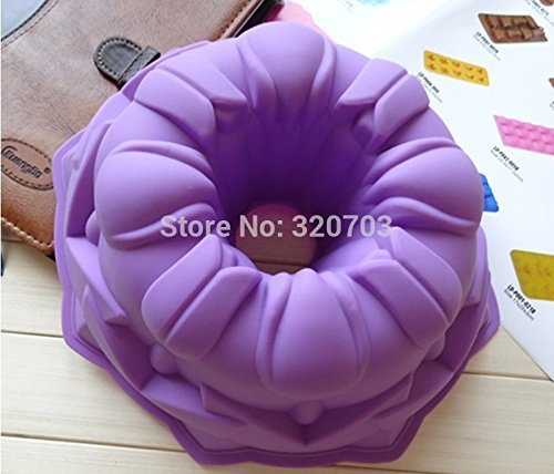 Big Size Tulips Flower Shape Food Grade Silicone Cake Mold Birthday Cake Bakeware Cake Decorating Silicone Tools...