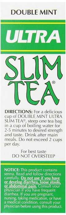 Ultra Slim Tea, Double Mint, Tea Bags, 24 Count Box N3