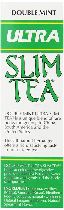 Ultra Slim Tea, Double Mint, Tea Bags, 24 Count Box N4