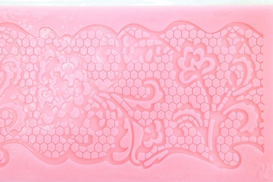 Silicone Cake Decorating Mold for Fondant, Gum Paste, or Sugar Paste (Brazilian Lace) N5