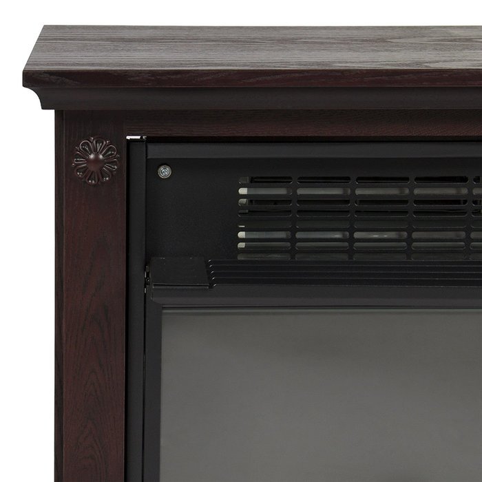 Gracelvoe Large Room Electric Quartz Infrared Fireplace Heater Deluxe Mantel Oak / Walnut (Dark Walnut) N3