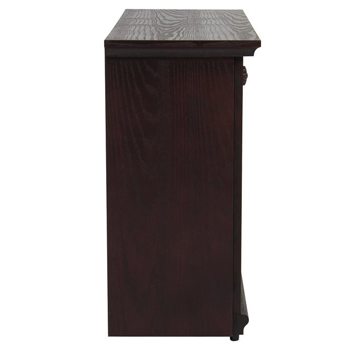 Gracelvoe Large Room Electric Quartz Infrared Fireplace Heater Deluxe Mantel Oak / Walnut (Dark Walnut) N5