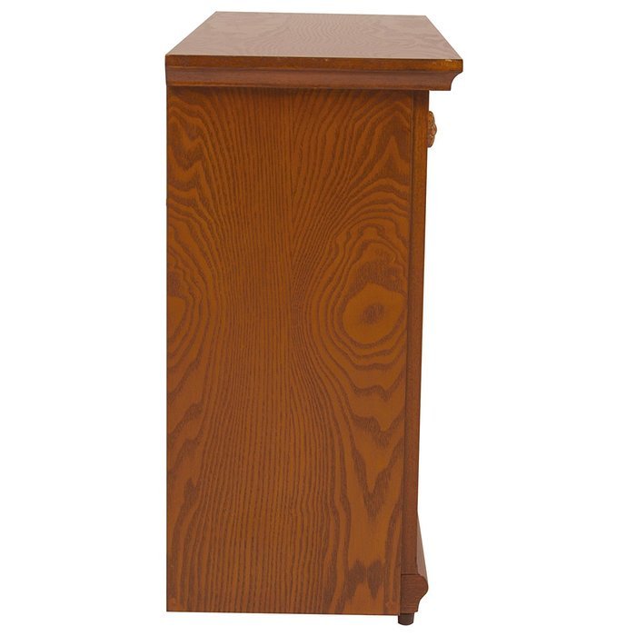 Gracelvoe Large Room Electric Quartz Infrared Fireplace Heater Deluxe Mantel Oak / Walnut (Dark Walnut) N6
