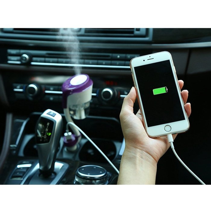 YJY 2-Hours 50mL Aromatherapy Essential Oil Diffuser for Car with USB Port Hub, Silent Ultrasonic Waterless Auto... N6