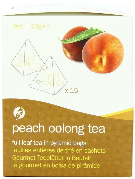 Adagio Teas Gourmet Tea Bags, Peach Oolong, 15 Count
