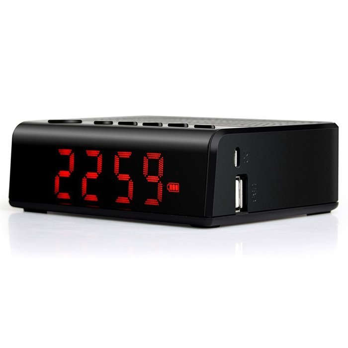 BonyTek Alarm Clock Radio,Portable Wireless Bluetooth Alarm Clock Speaker with FM Radio,TF Reader,MP3 Music Player...
