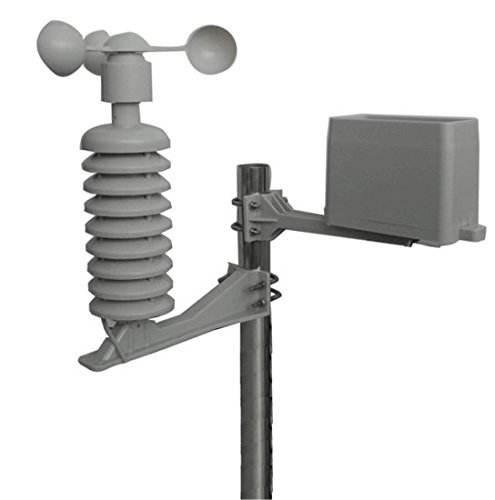 Ambient Weather WS-1075 Wireless Home Weather Station with Atomic Time/Temperature/Humidity/Wind Speed & Rain