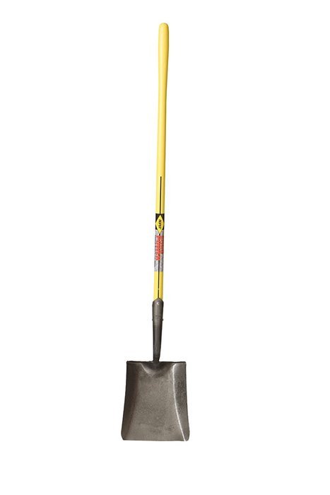Nupla SSS2L-E #2 Ergo Power Square Point Shovel, Solid Shank Blade, Ergo Grip, 14 Gauge, 48" Long Handle