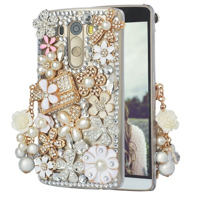 Spritech(TM) Bling Phone Case For LG V10,3D Handmade Crystal Perfume Pattern Accessary Design Clear Cellphone... N18