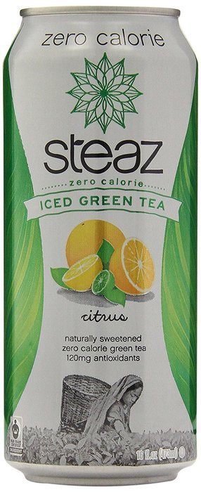 Steaz Zero Calorie Iced Green Tea, Peach Mango, 16 Ounce (Pack of 12) N11