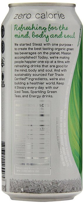 Steaz Zero Calorie Iced Green Tea, Peach Mango, 16 Ounce (Pack of 12) N12