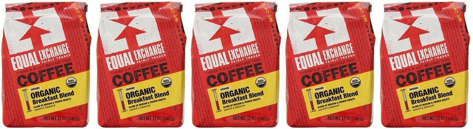 Equal Exchange Organic Coffee, Breakfast Blend, Ground, 12-Ounce Bag N4