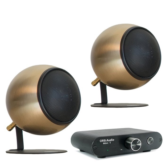Orb Audio Mini T & Speaker Package, Third Generation Speaker , in Hand Antiqued Bronze