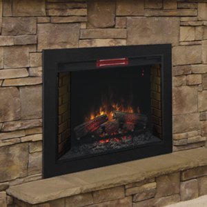 ClassicFlame 33-Inch Infrared Fireplace Insert & Flush Mount Conversion Kit - 33II310GRA-BBKIT33