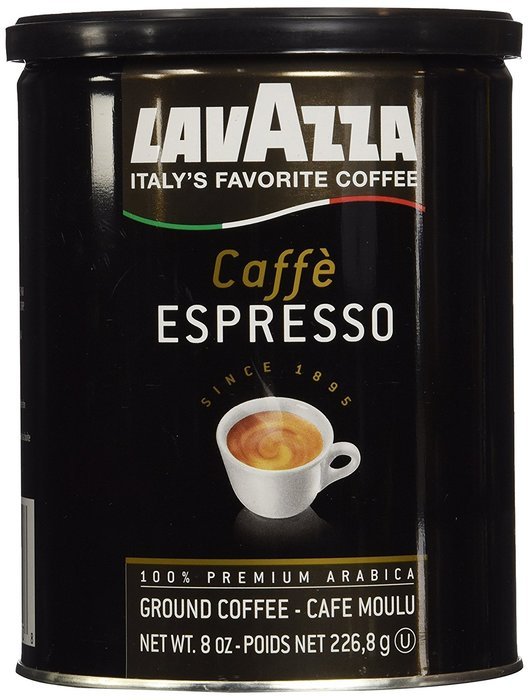 Lavazza Caffe Espresso Ground Coffee, 8-Ounce Can (Pack of 2) N5
