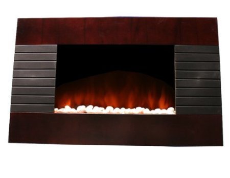 New Diva Tranquility 1500 Watts Wood Finish Wall Mount Electric Fireplace Space Heater with Remote Control
