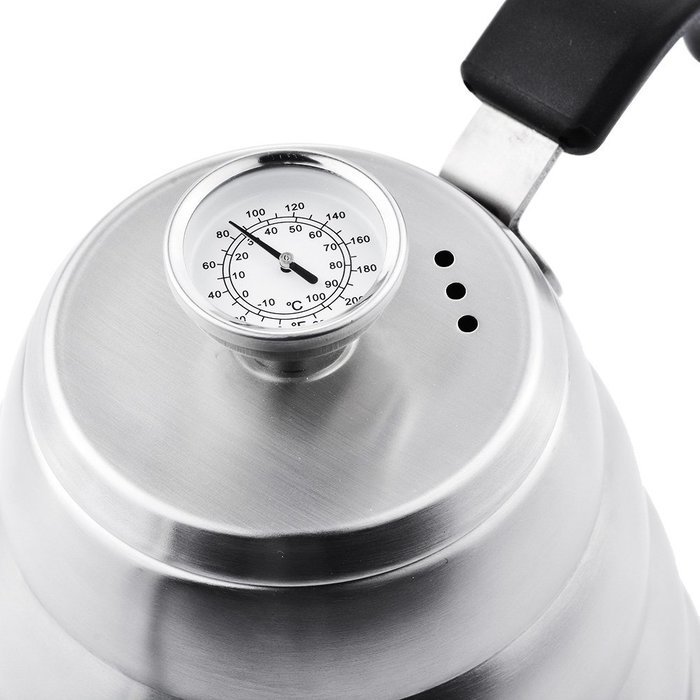 M&C 1.2L Pour over Coffee Kettle with Built-In Thermometer | Gooseneck | Premium Stainless Steel N9