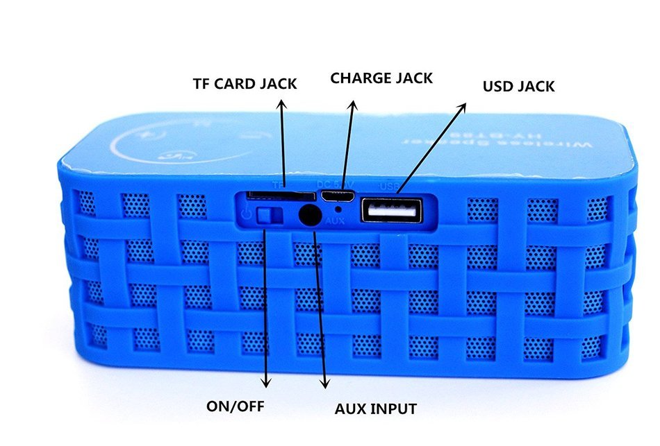 Portable Bluetooth Speakers Mini Wireless Speaker with the Function of Touch Screen via Micro TF Card/USB Reader... N6