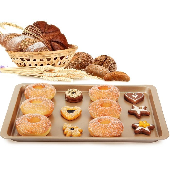 Yilove Non-stick Baking Cookie Sheet-Champagne,14.5"x10" N4