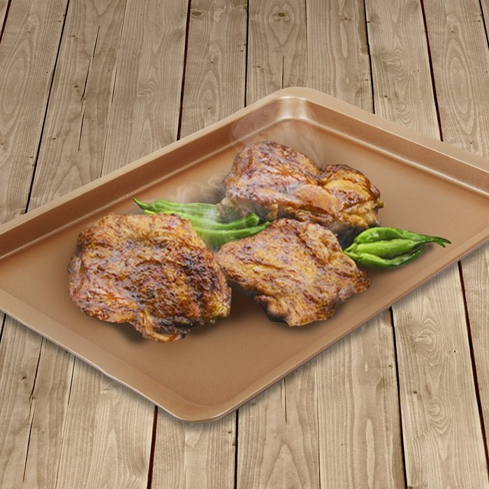 Yilove Non-stick Baking Cookie Sheet-Champagne,14.5"x10" N6