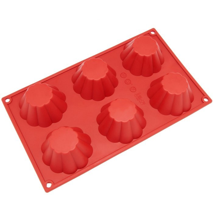 Freshware SM-104RD 15-Cavity Mini Silicone Mold for Homemade Tart, Bundt, Cake, Cheesecake, Pudding, Jello, and... N2