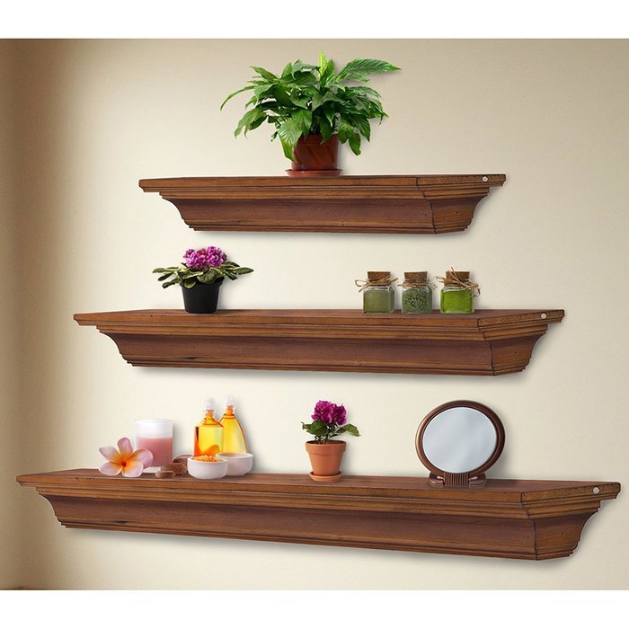 Pearl Mantels 418-72 Homestead Natural Unfinished 72" Mantel Shelf N3
