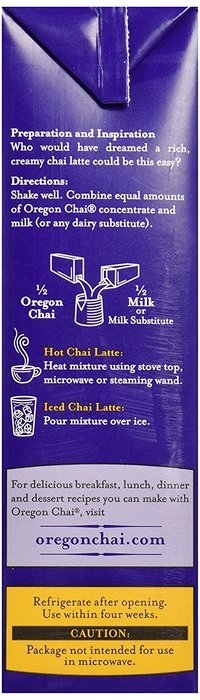 Oregon Chai Chai Tea Latte Concentrate, Slight Sweet, 32 oz N6