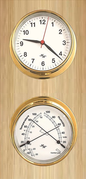 White Dial 5.75 Cabin Gift Set presented in a Leather Finish Felt Lined Gift Box with Clock and Comfort Meter N5