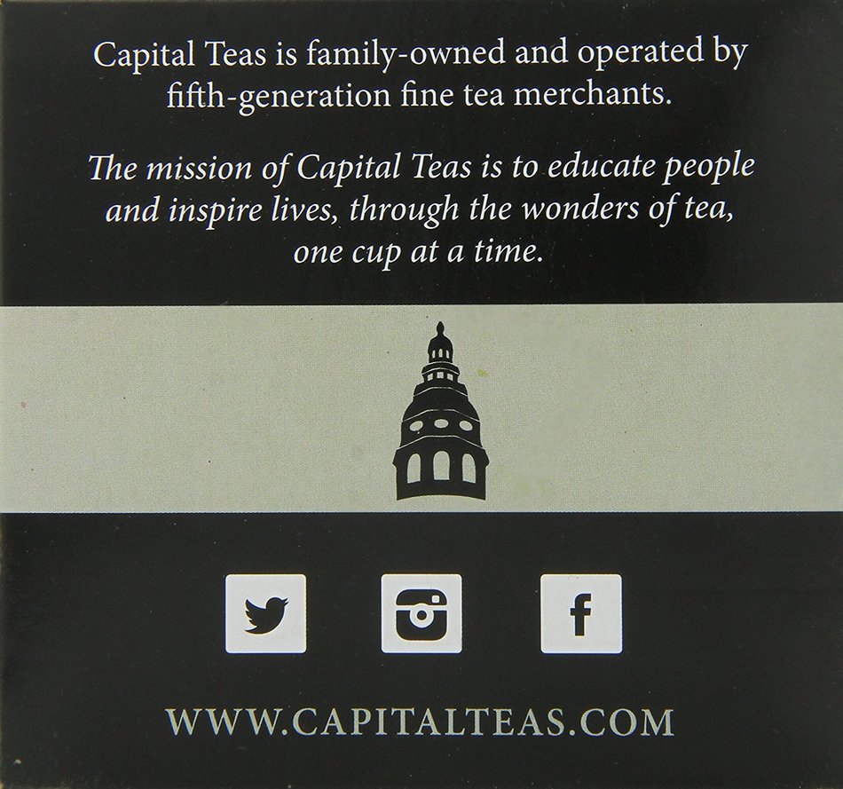 Capital Teas Turmeric Ginger Organic Tea, Keurig Cups, 12 Count N9