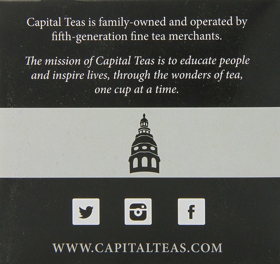 Capital Teas Turmeric Ginger Organic Tea, Keurig Cups, 12 Count N10