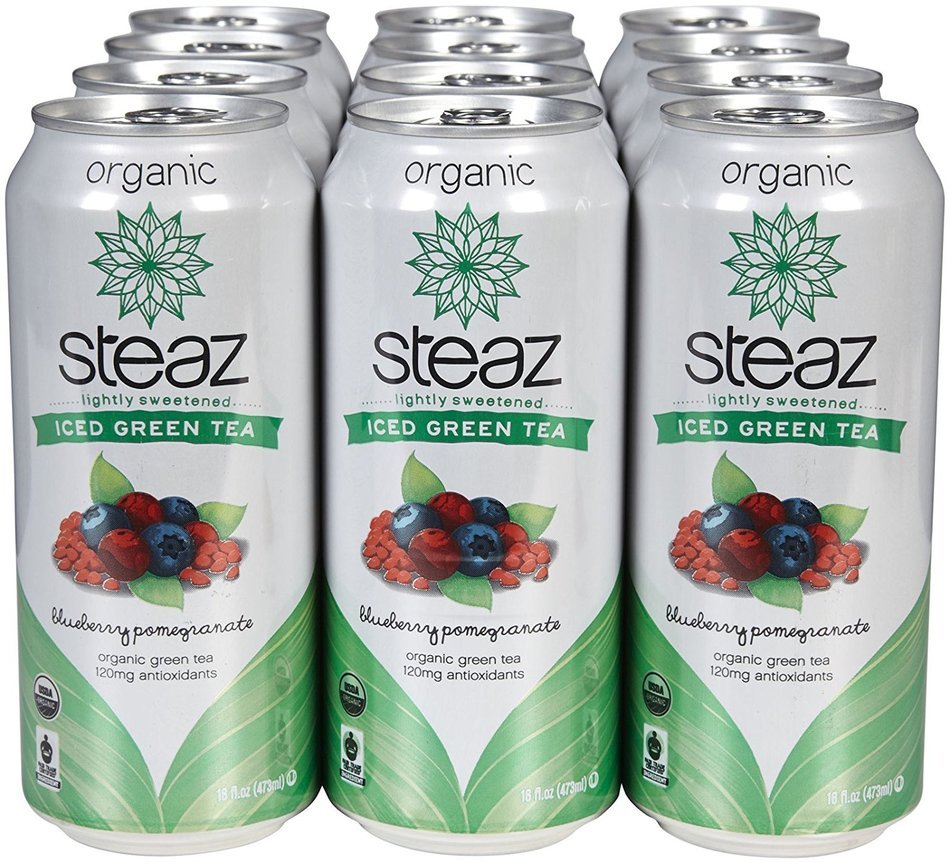 Steaz Iced Green Tea W/ Pomegranate & Blueberry-16 oz N3