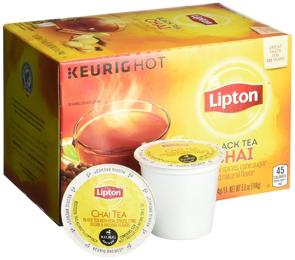 Lipton Black Tea Chai K Cups, 10 count, (Pack of 6) N6