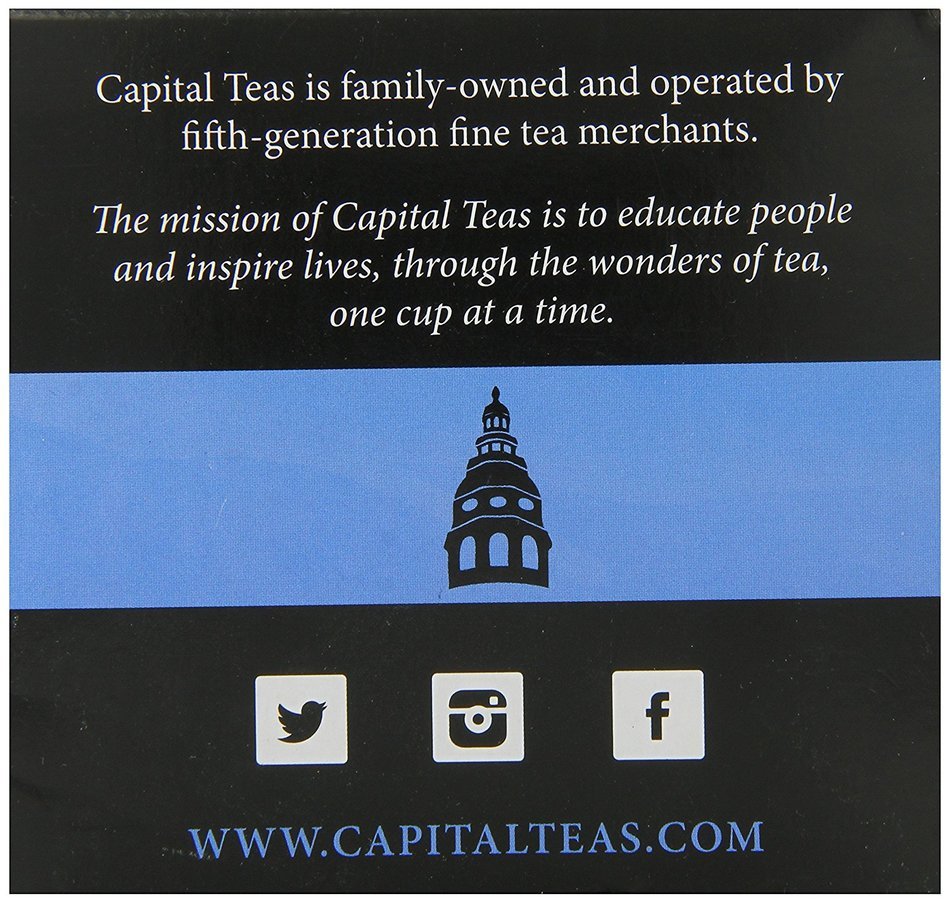 Capital Teas Turmeric Ginger Organic Tea, Keurig Cups, 12 Count N12