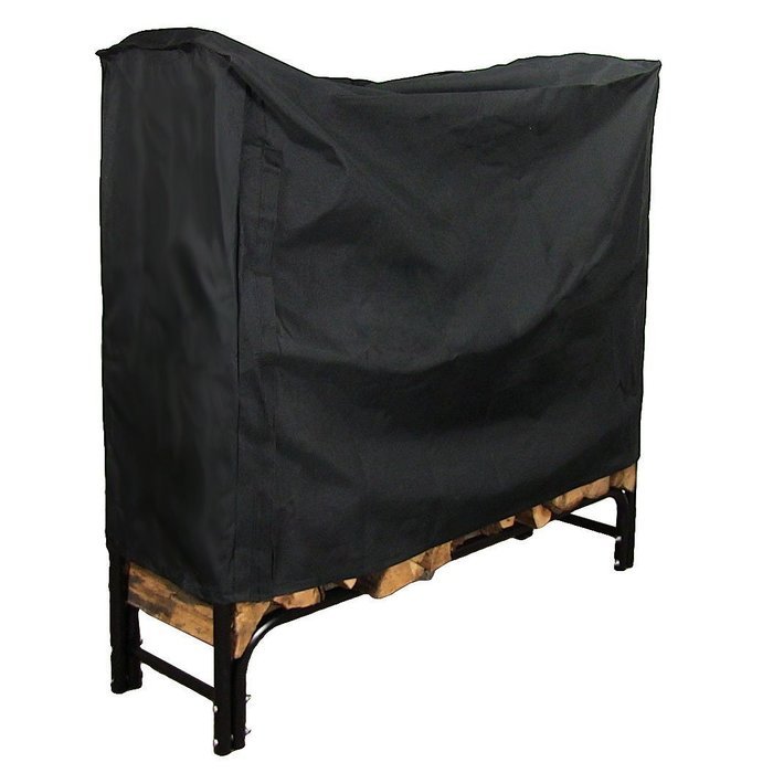 Sunnydaze 8-Foot Firewood Log Rack, Log Rack & Cover COMBO N8