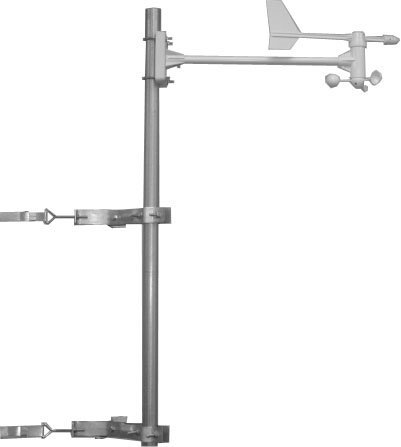 Ambient Weather EZ-29-24 Chimney Mounting Kit with Mast