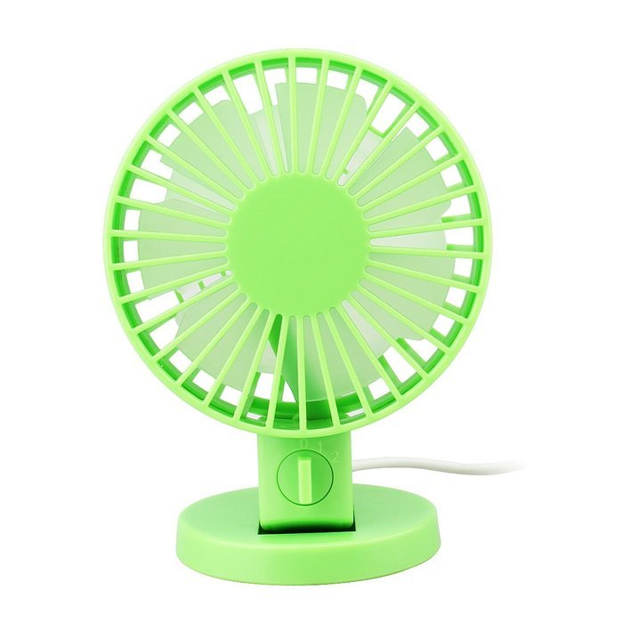DealPeak Portable Dual Blade Strong Wind Super Mute Desk Table Fan USB Mini Fan Summer Cooler Fan (Pink) N2