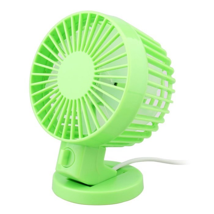 DealPeak Portable Dual Blade Strong Wind Super Mute Desk Table Fan USB Mini Fan Summer Cooler Fan (Pink) N3