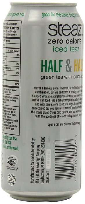 Steaz Zero Calorie Iced Green Tea, Peach Mango, 16 Ounce (Pack of 12) N18